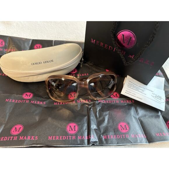 GIORGIO ARMANI Sunglasses Italy Beige Marble Owned By Meredith Marks Of RHOSLC main image 8